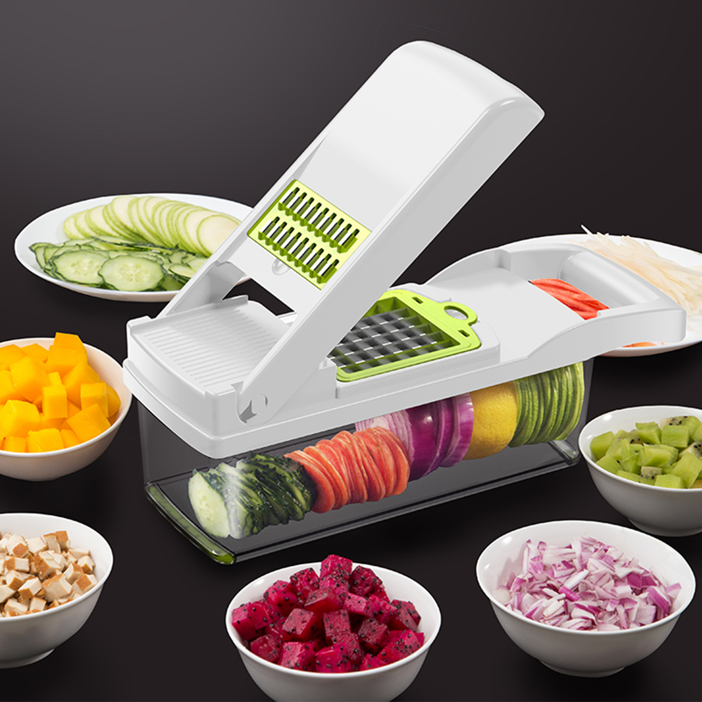 13in1 Vegetable Chopper Multifunctional Fruit Slicer Manual - Temu