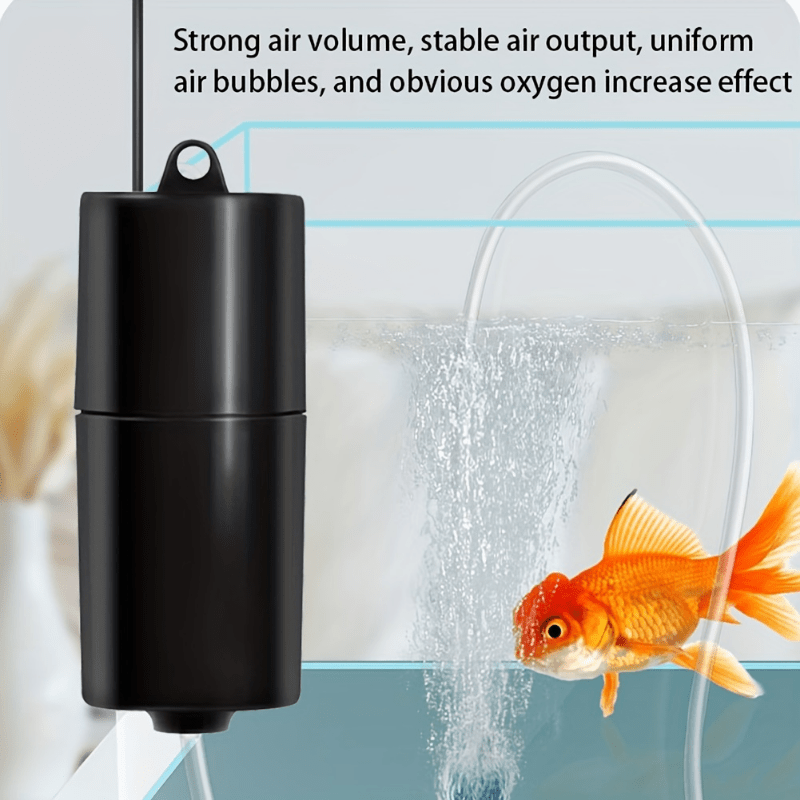 Pompe à Air Aquarium USB Mini Bulleur Aquarium Silencieux Portable Pompe à  Oxygène Économie d'énergie avec Pierre à air et Tuyau en Silicone 1W (Noir)  : : Animalerie