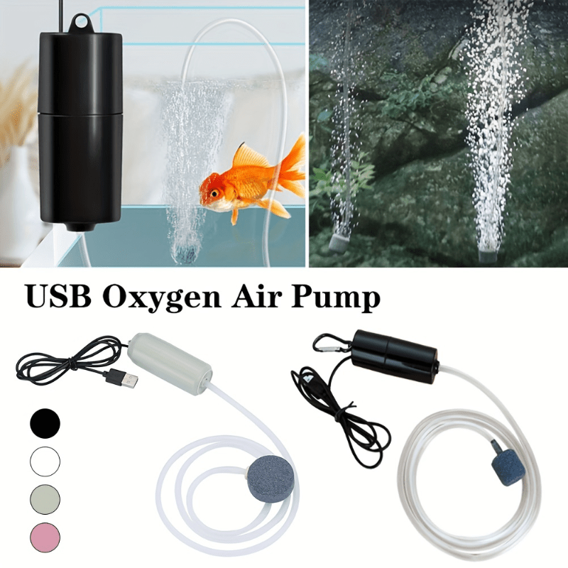  Bomba de aire, aireador oxigenador, bomba de aire portátil, de  3 niveles, tamaño pequeño, para acuarios/peceras : Productos para Animales