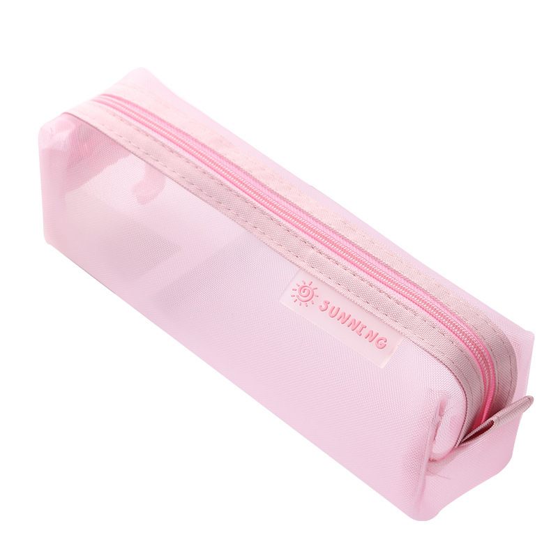 Deals! Nylon Transparent Mesh Pencil Case Pen Case,Large Capacity