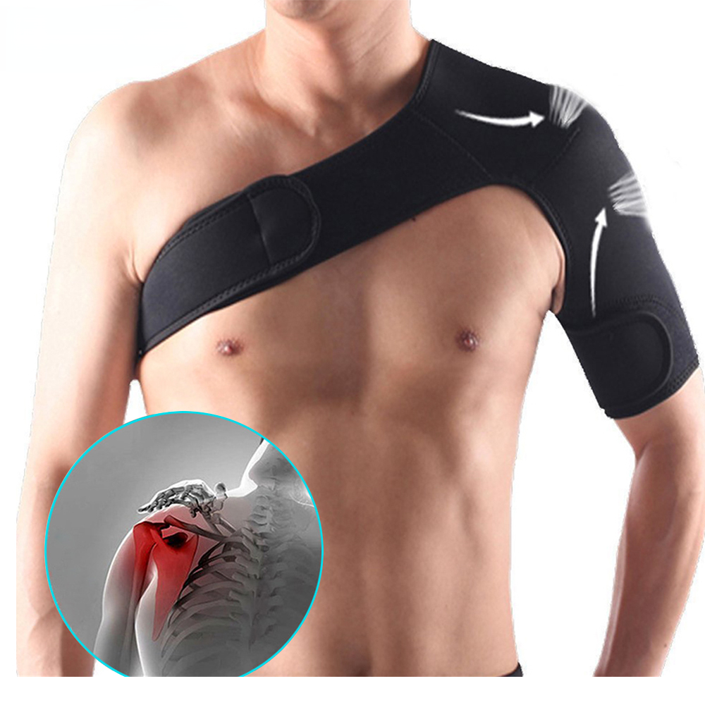 1pc Adjustable Shoulder Support and Back Brace for Men and Women - Provides  Comfortable and Effective Sports Care - Single Shoulder Support with Black