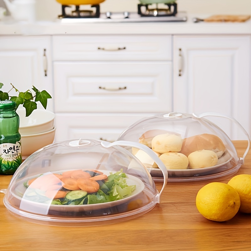 1pc Professional Microwave Plate Food Guard Lid - Heat Resistant, Handle,  Dishwasher Safe & More!