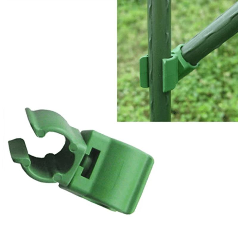 

10pcs 360° Adjustable Pe Plastic Universal Buckle For Horticultural Accessories - Round Pipe Rattan Climbing Frame With Plastic Coated Steel Pipe