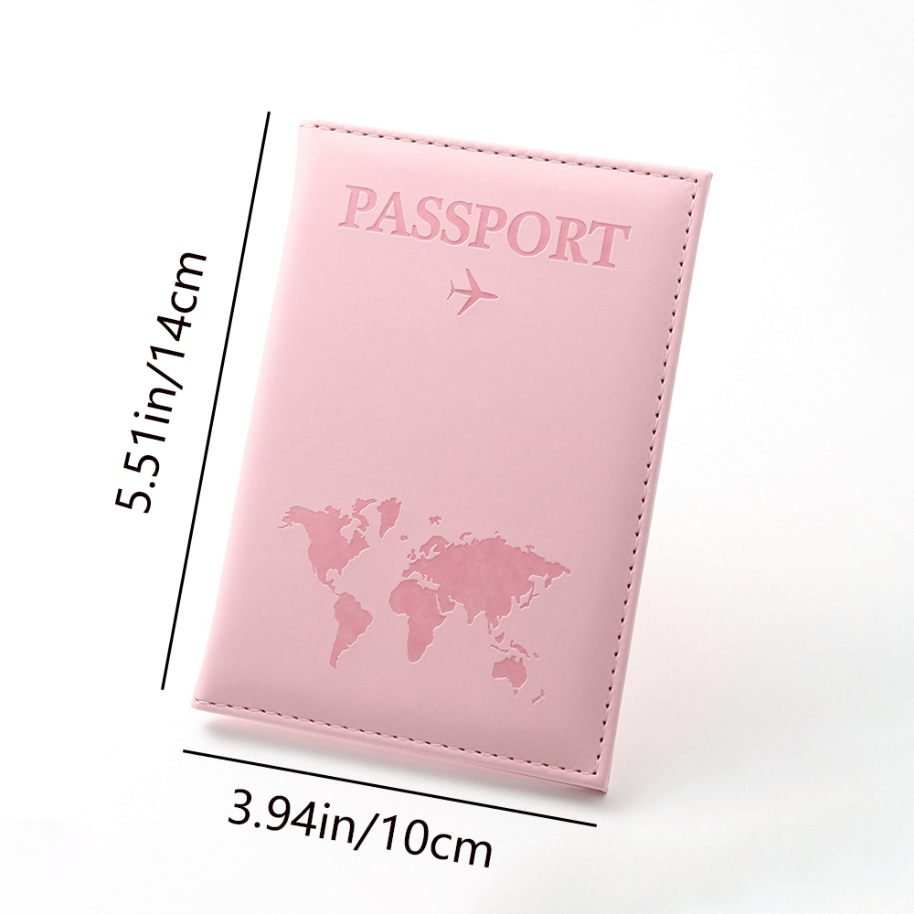 Minimalist Pu Leather Travel Passport Holder, Ticket Holder - Temu