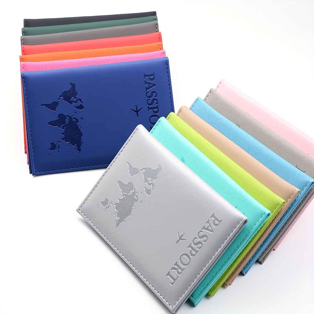 Minimalist Pu Leather Travel Passport Holder, Ticket Holder - Temu