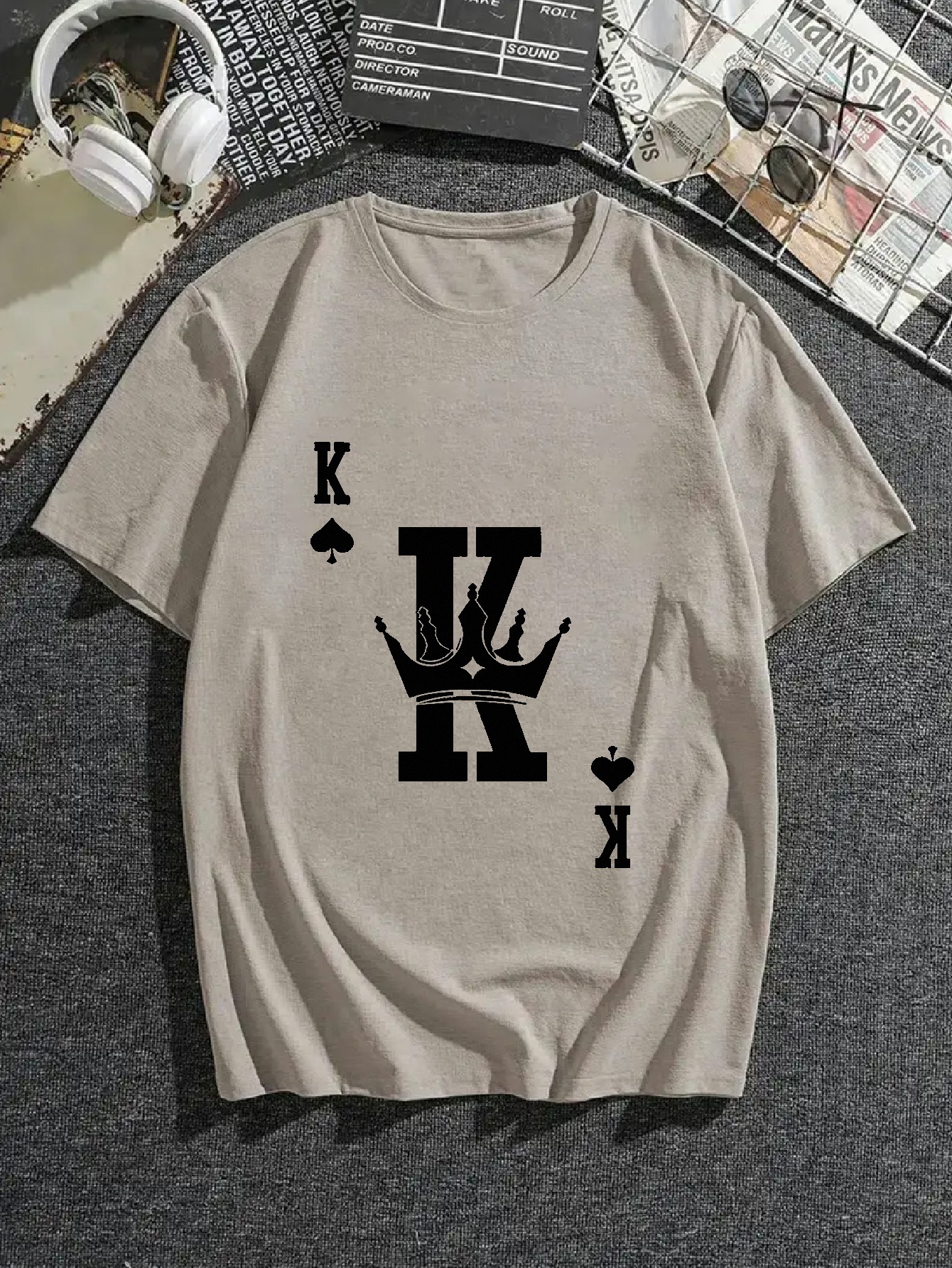 I Love LV Short-Sleeve Unisex T-Shirt White Letters