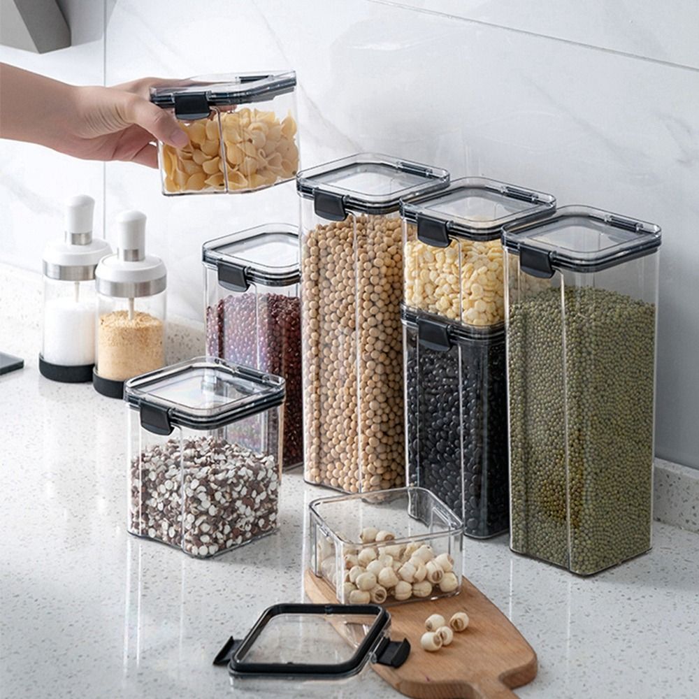 Airtight Food Containers Plastic Kitchen Storage Containers Food Storage Boxes, Size: 950 ml