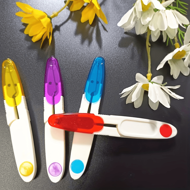 1pc Colorful Finger Guard Spring Yarn Scissors Plastic Handle Non Slip Anti  Strain Tailor Scissors High Quality Household Embroidery Small Scissors -  Arts, Crafts & Sewing - Temu