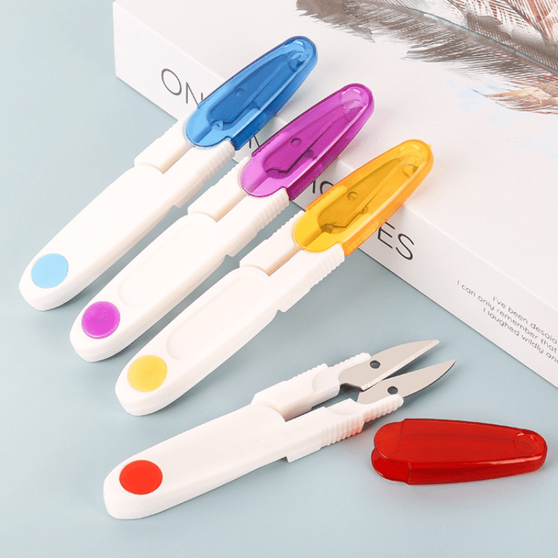 1pc Colorful Finger Guard Spring Yarn Scissors Plastic Handle Non Slip Anti  Strain Tailor Scissors High Quality Household Embroidery Small Scissors -  Arts, Crafts & Sewing - Temu