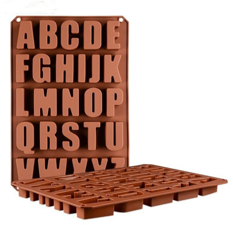 1pc Letter Molds for Chocolate, Alphabet and Numbers Silicone