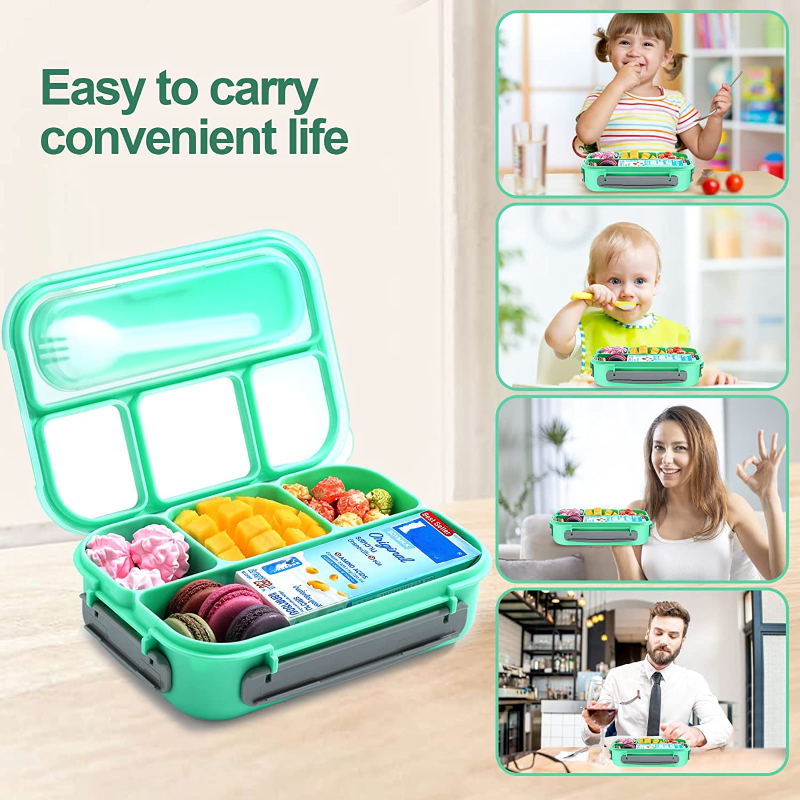 Bento Box, Adult Lunch Box, Lunch Containers For Adults/teens, 4  Compartment Bento Lunch Box, Microwave & Dishwasher & Freezer Safe, Bpa  Free, Blue, , Green - Temu