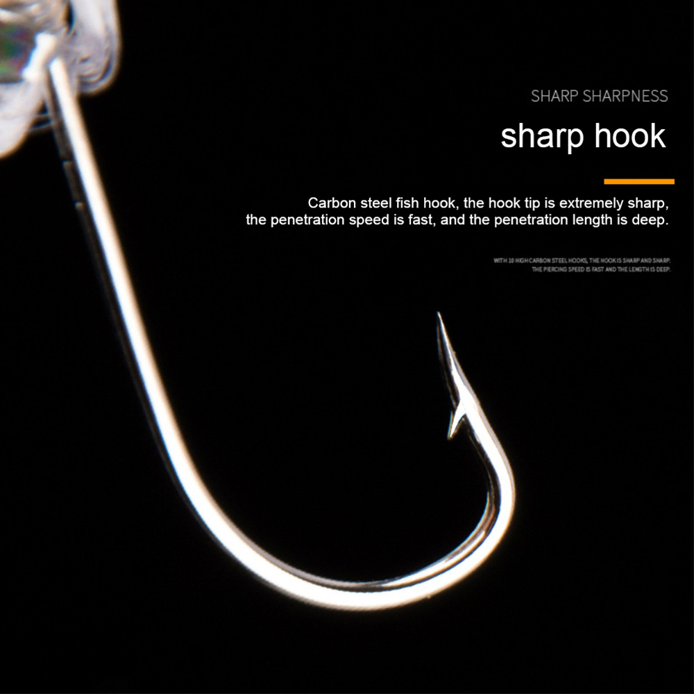 Curved Shank Hooks Bass Spanish Mackerel Ewg Fishing Hooks - Temu