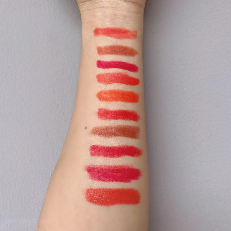 10-Piece Moisturizing Lipstick Set in Wooden Box - Nude Lip Gloss Collection