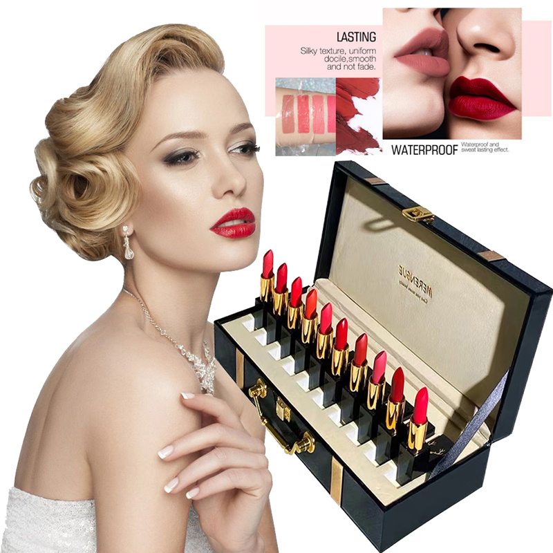 Moisturizing Lipstick Set - Wooden Box Lip Gloss Collection For Nude Makeup  Kits - Perfect Birthday Or Anniversary Gift - Temu