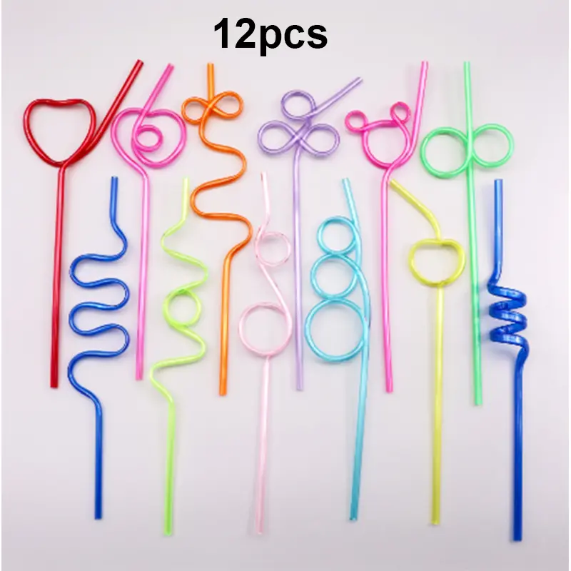 Reusable Plastic Crazy Loop Straws For Party - Temu