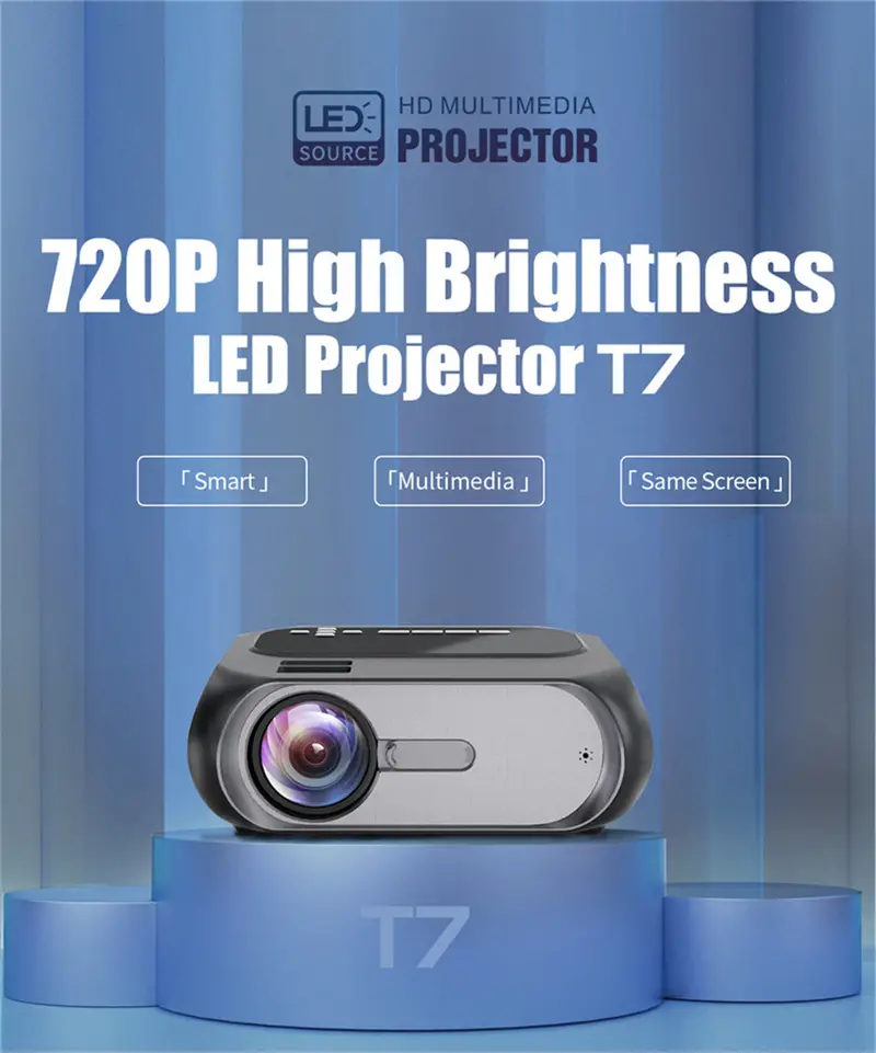 t7 us 720p hot sale hd home theater mini portable intelligent projector pocket digital projector details 0