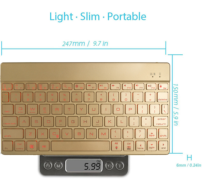 Teclado Inalámbrico Portátil Delgado Universal Teclado - Temu Mexico