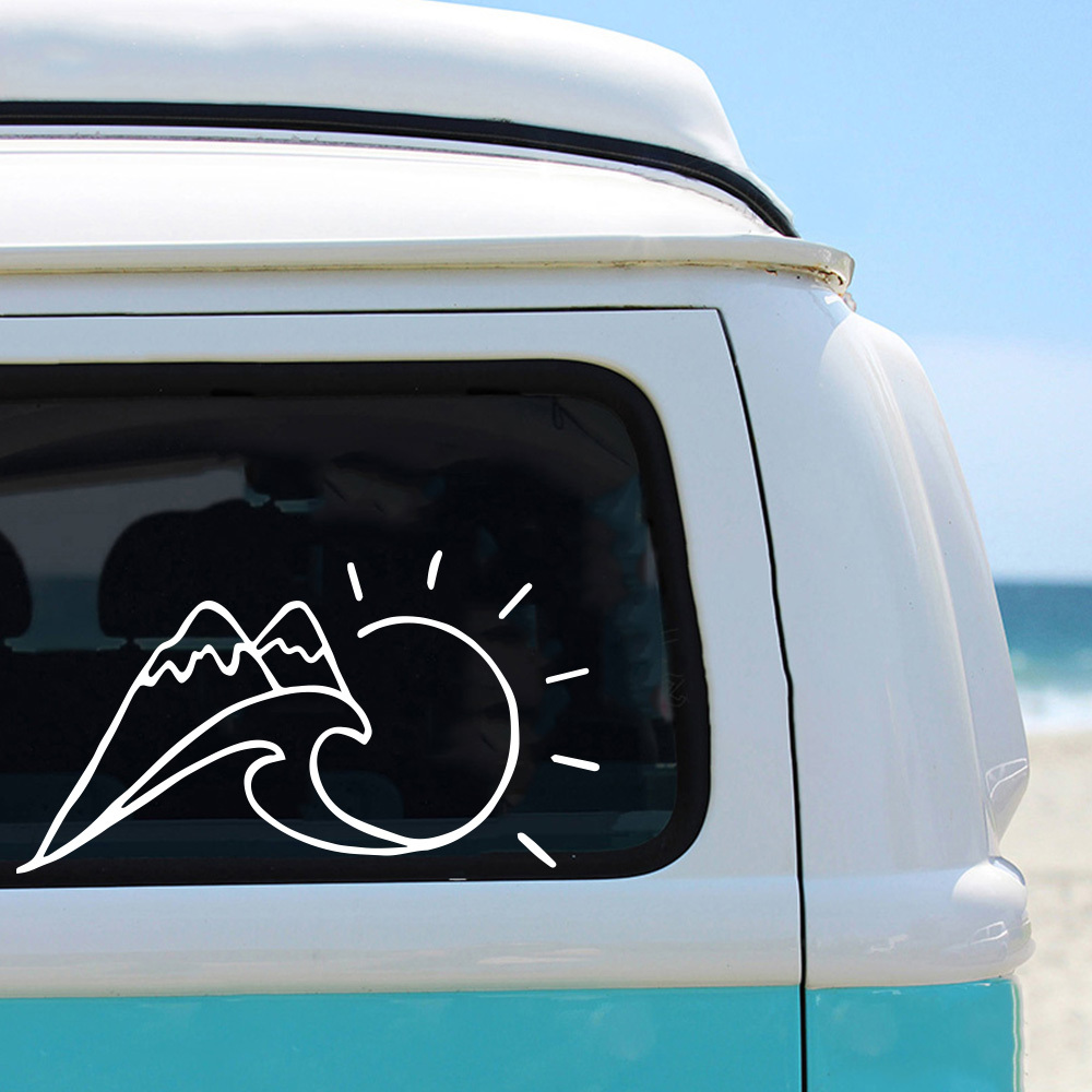 Car Styling Ocean Mountain Decals Camper Van Motorhome Suv - Temu