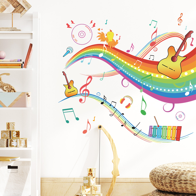 rainbow music notes symbols