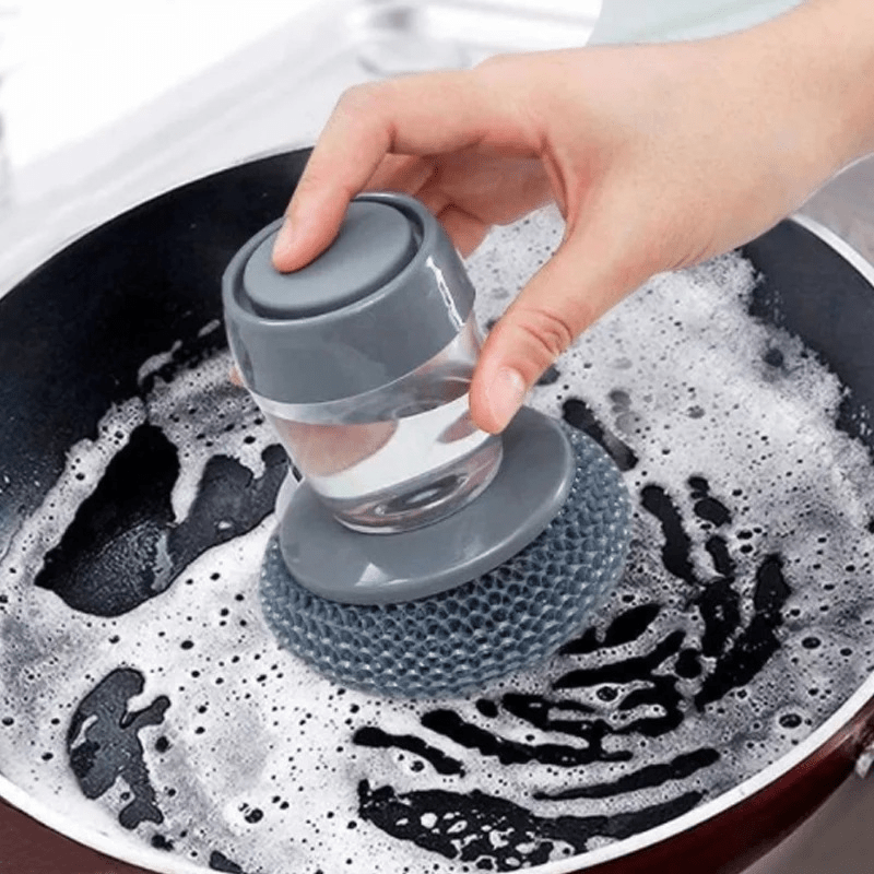 Kitchen Press Type Auto Liquid Washing Brush For Pot Dish Household  Cleaning Brush with Soap Dispenser Dishwashing Utensils Tool - AliExpress
