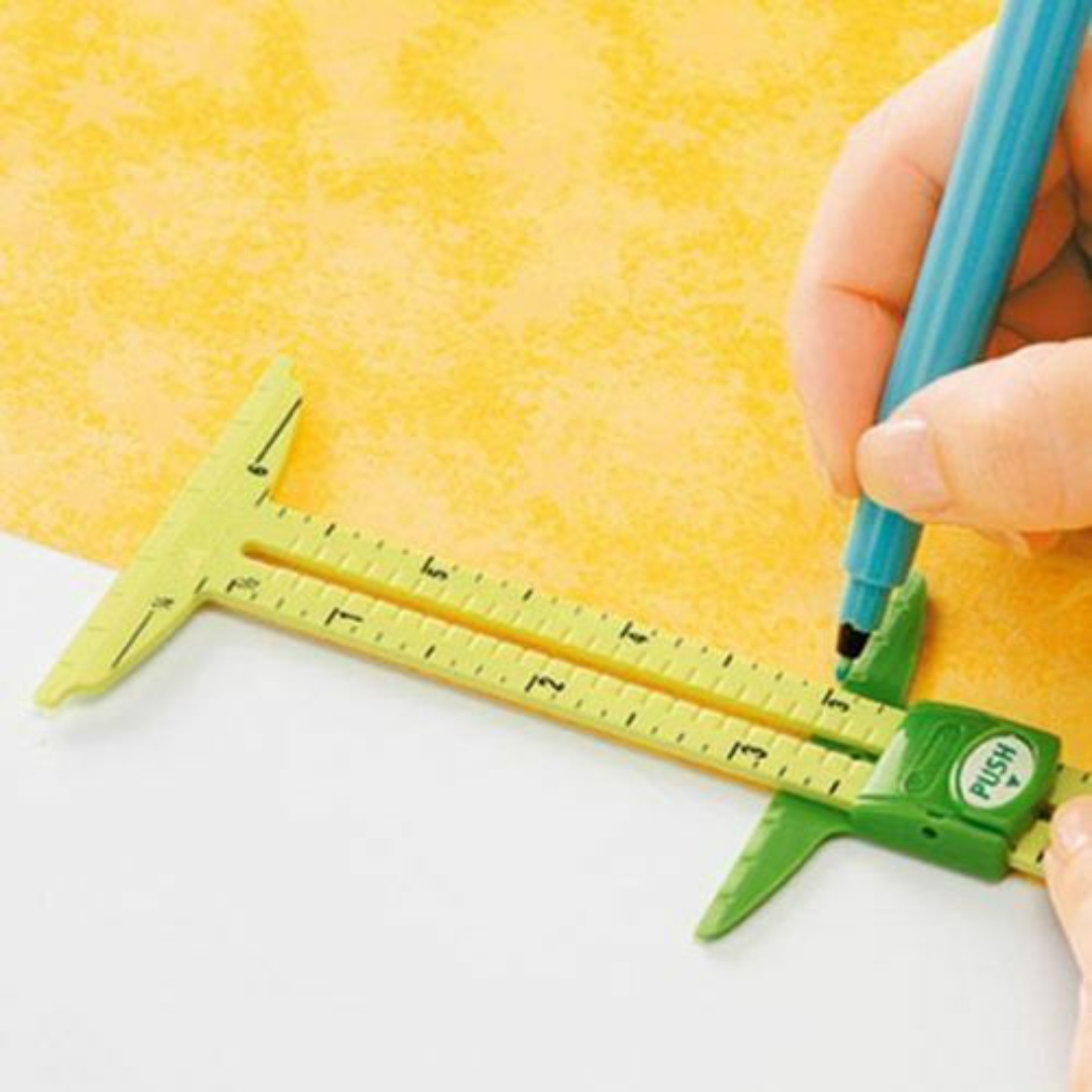 

1pc 5-in-1 Sliding Gauge, Measuring Sewing Ruler For Knitting Crafting Sewing Supplies
