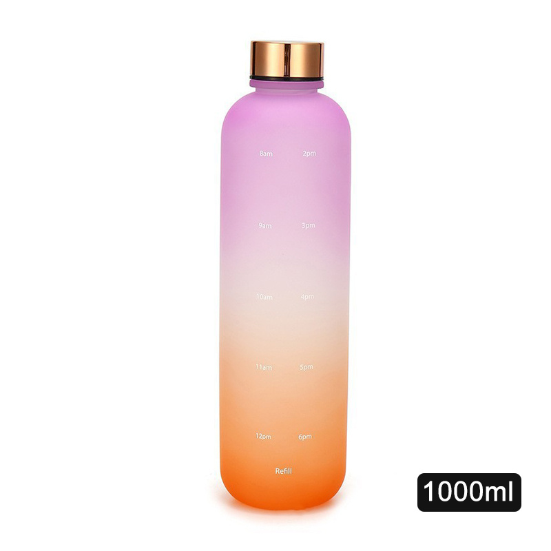 1000ML Portable Water Bottle For Camping Hiking Running Large Capacity Water  Bottle Frosted Gradient Water Bottles For Kitchen