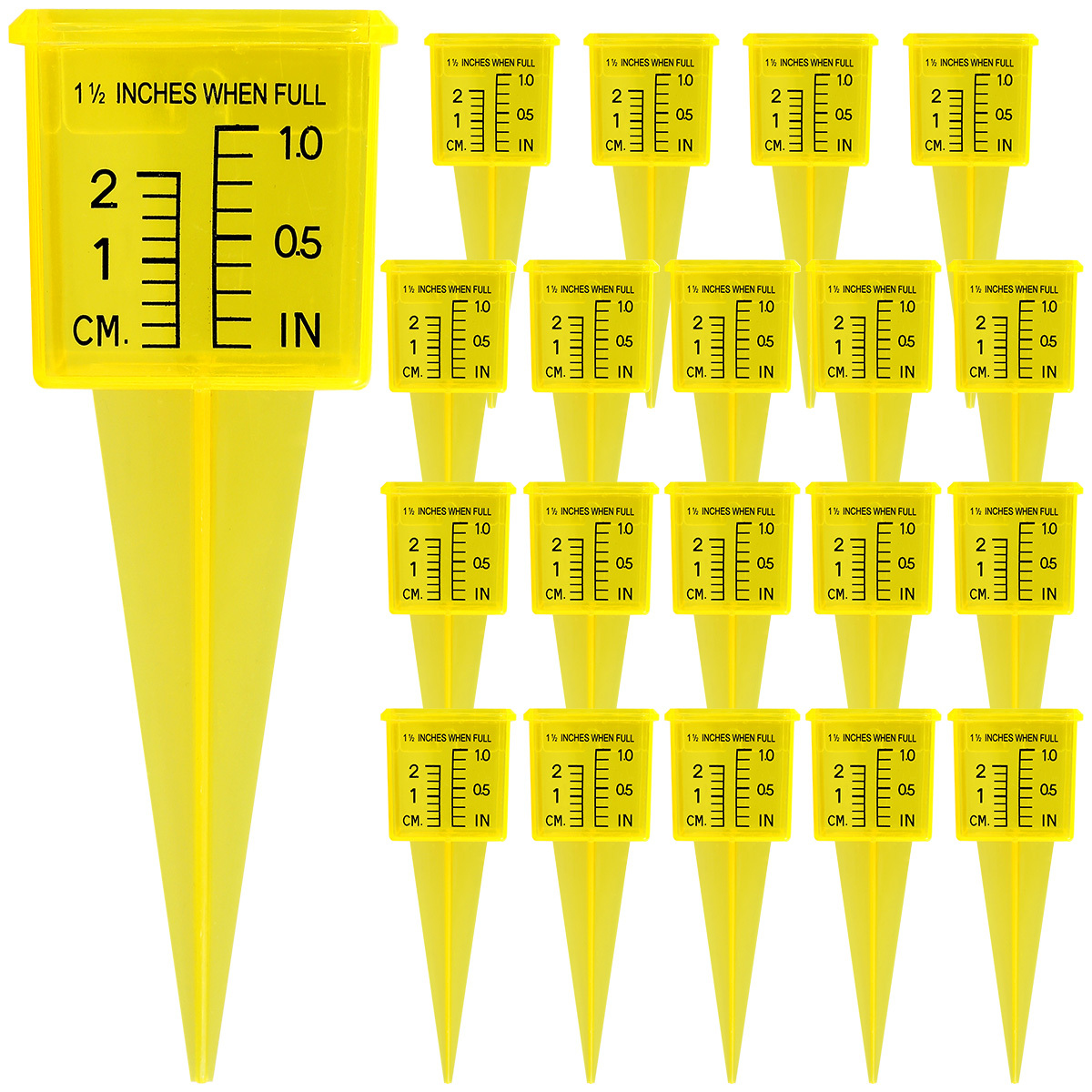 Bright Yellow Transparent Rain Gauge Reusable Garden Water Temu