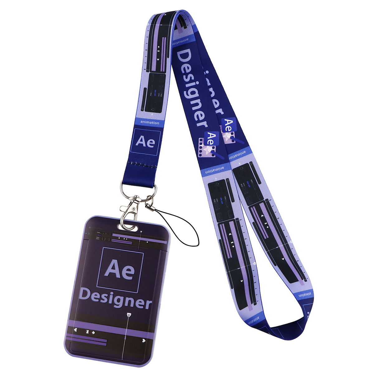 designer id card holder lanyard