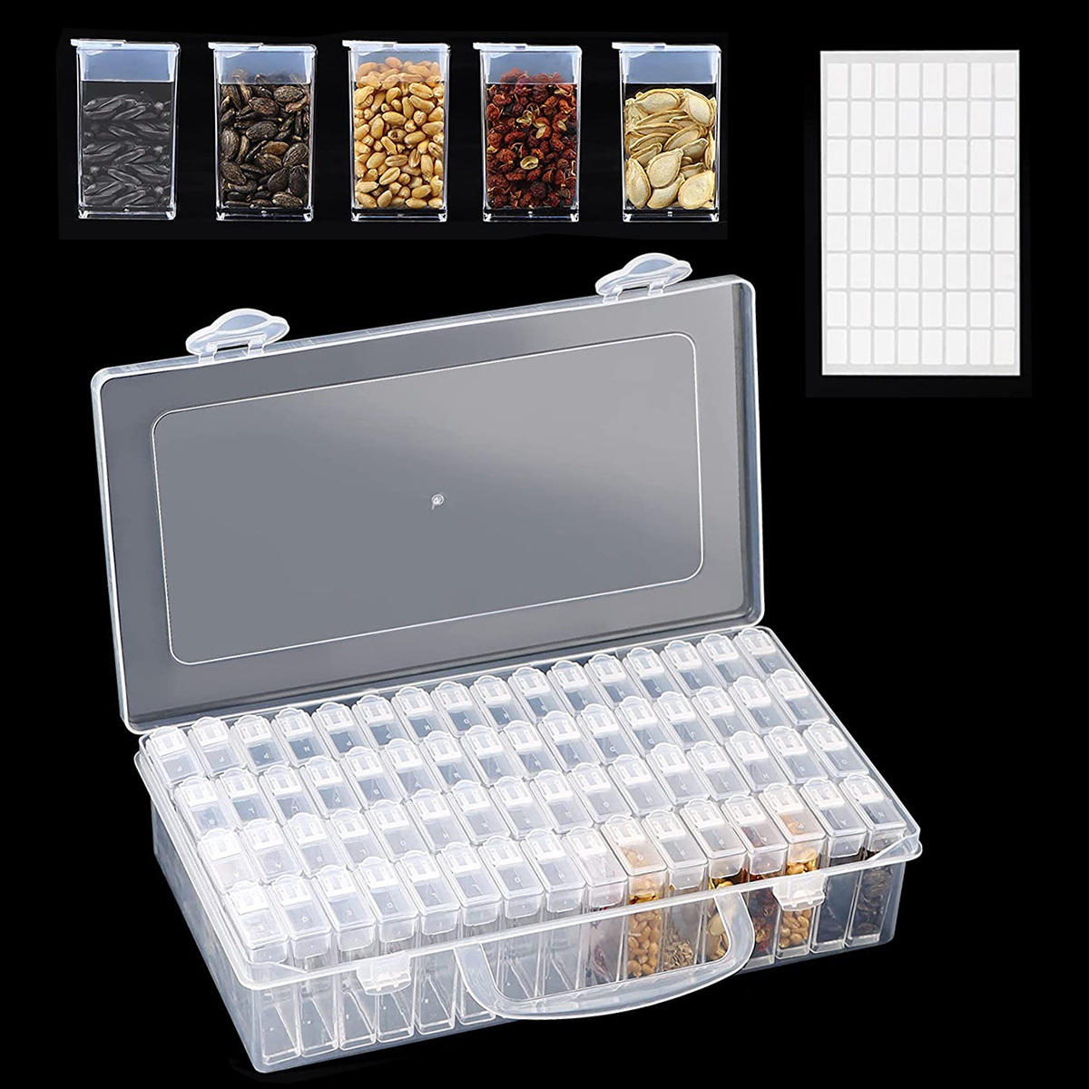 Seed Storage Organizer Bag With 50 Resealable Self sealing - Temu