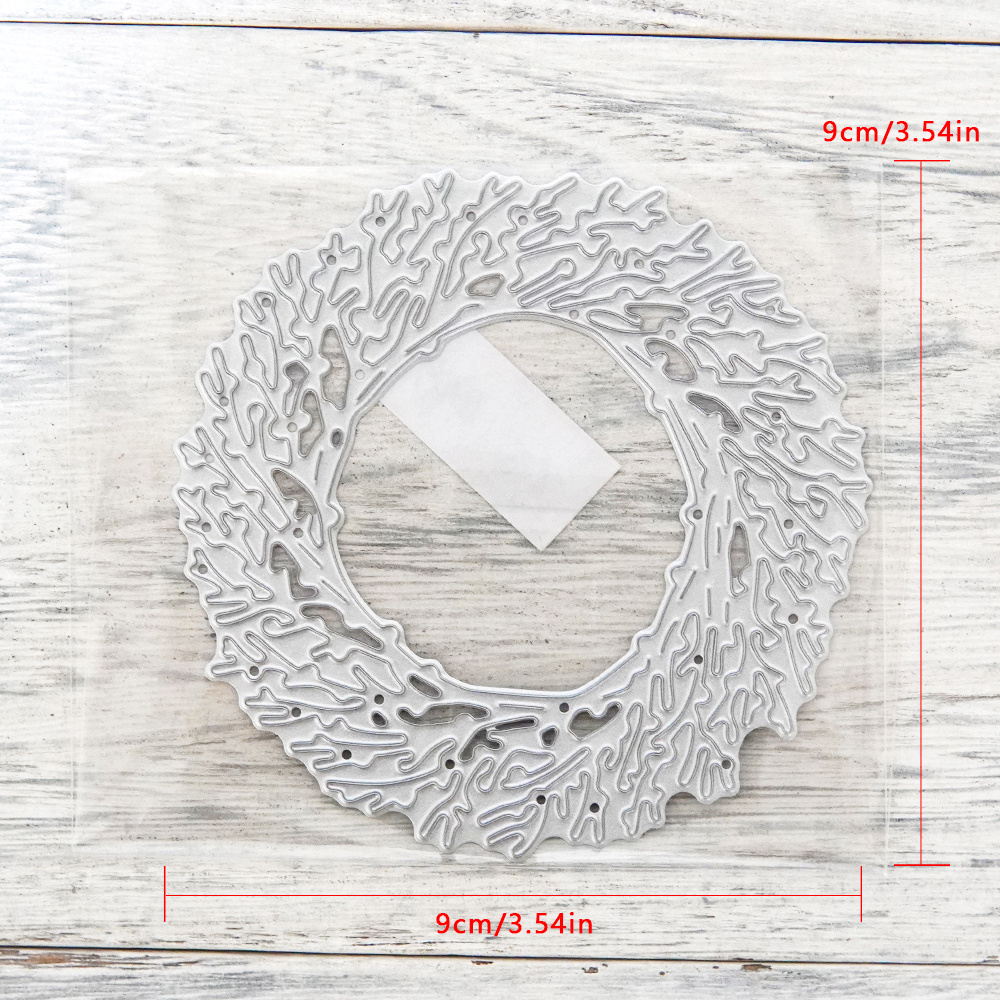Round Twig Garland Metal Cutting Dies Diy Scrapbooking Embossed Accessories Cut Dies Paper Card Decoration Photo Gift Thanks Diary Card Eid Mubarak