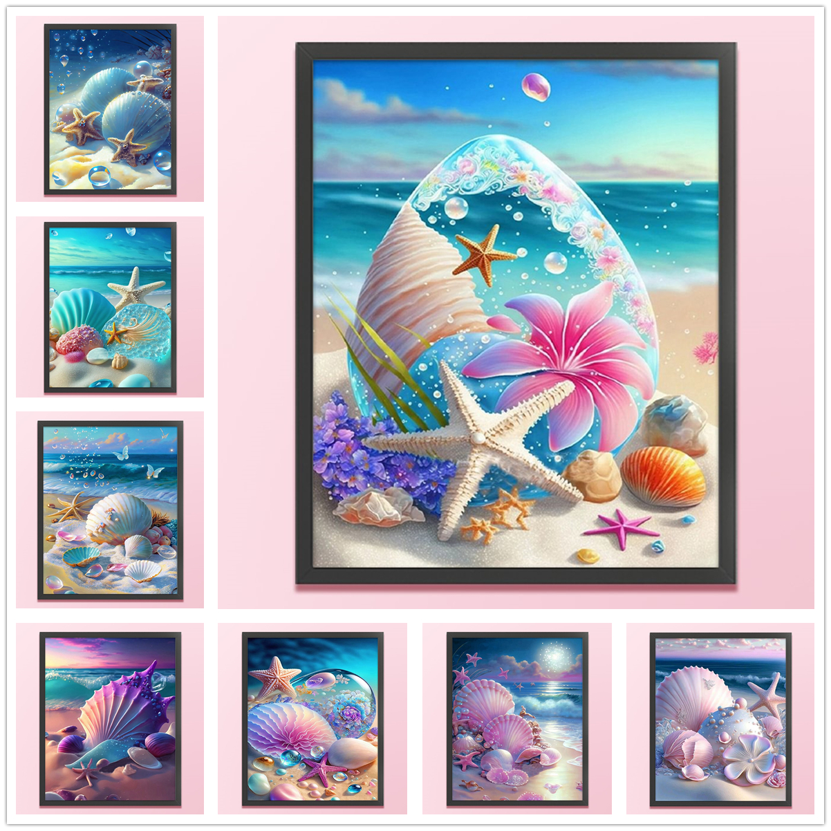 5d Diamond Painting Kits For Adults beach Shell Full Round - Temu