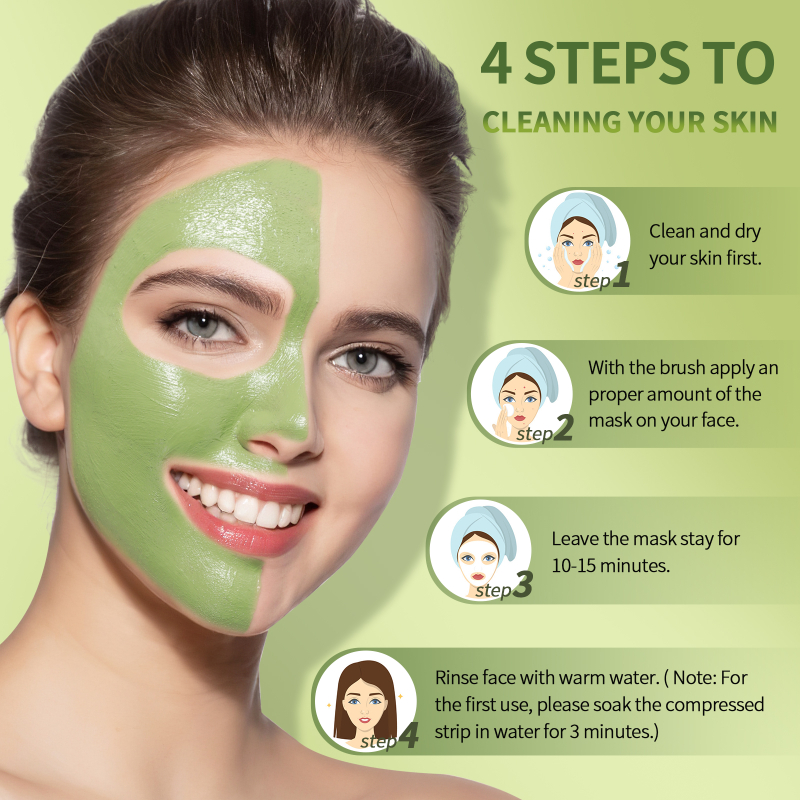 Green Tea Matcha Mud Mask Deep Cleansing Moisturizing and Hydrating Mask