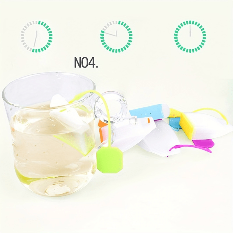 1pc Silicone Tea Bag Transparent Tea Filter Bag Tea Leak Silicone Bag Tea Maker