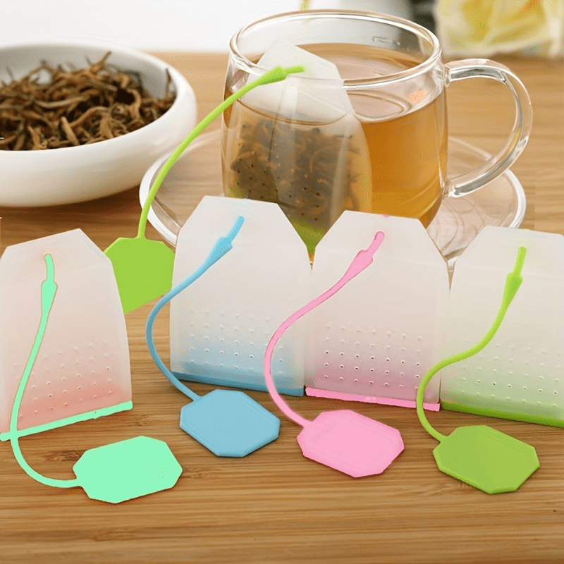 Bolsas de té vacías de 100 piezas, 5x7cm, filtro de sellado térmico para  hierbas, bolsa de caja de té suelta