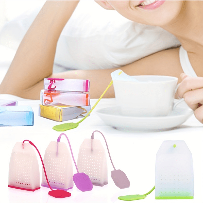 1pc Silicone Tea Bag Transparent Tea Filter Bag Tea Leak Silicone Bag Tea Maker