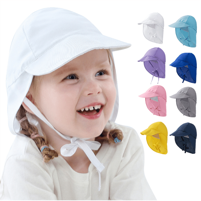 Kids Fishing Hat with Neck Flap Children Sun Hat for Toddler Girls Boys  Summer Beach Hat Unisex Wide Brim Bucket Hat