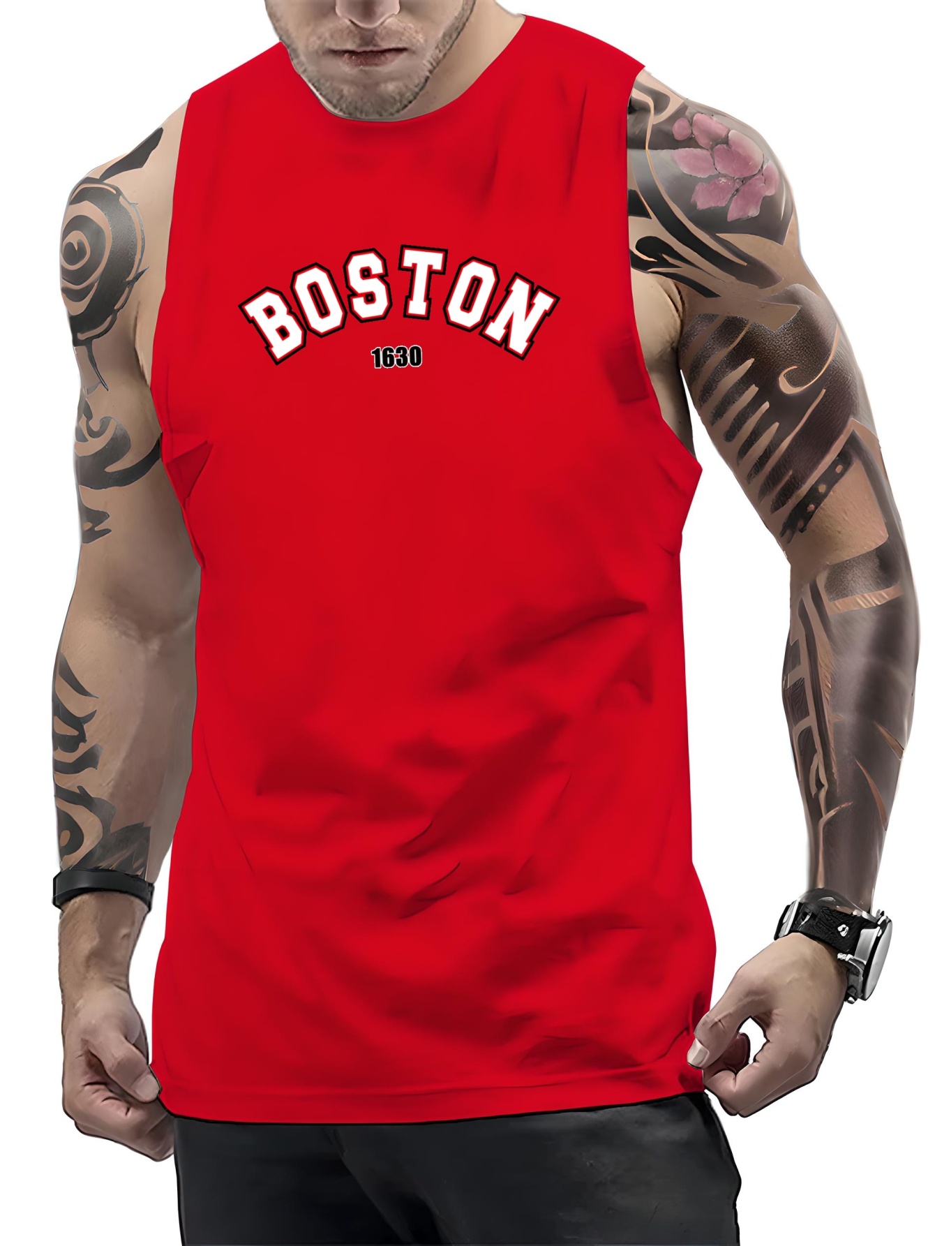 Men's Boston Red Sox Navy Big & Tall Jersey Muscle Tank Top