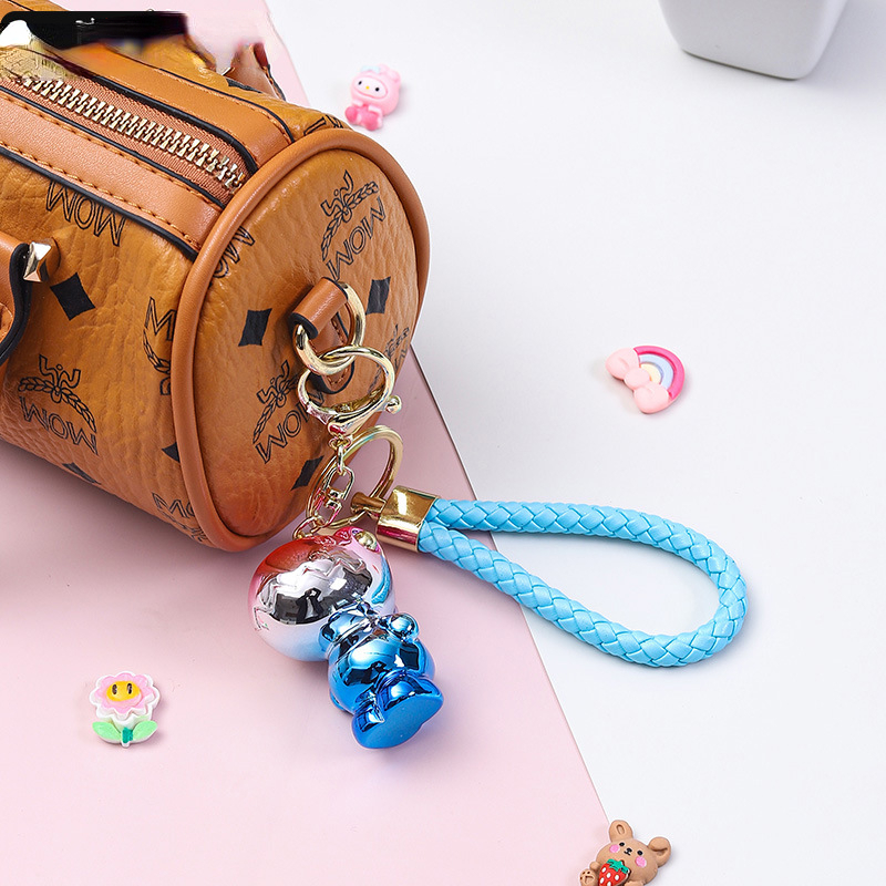 Gradient Woolen Dinosaur Car Keychain, Creative Doll Resin Keyring  Exquisite Couple Bag Pendant Car Key Ring Gifts - Temu