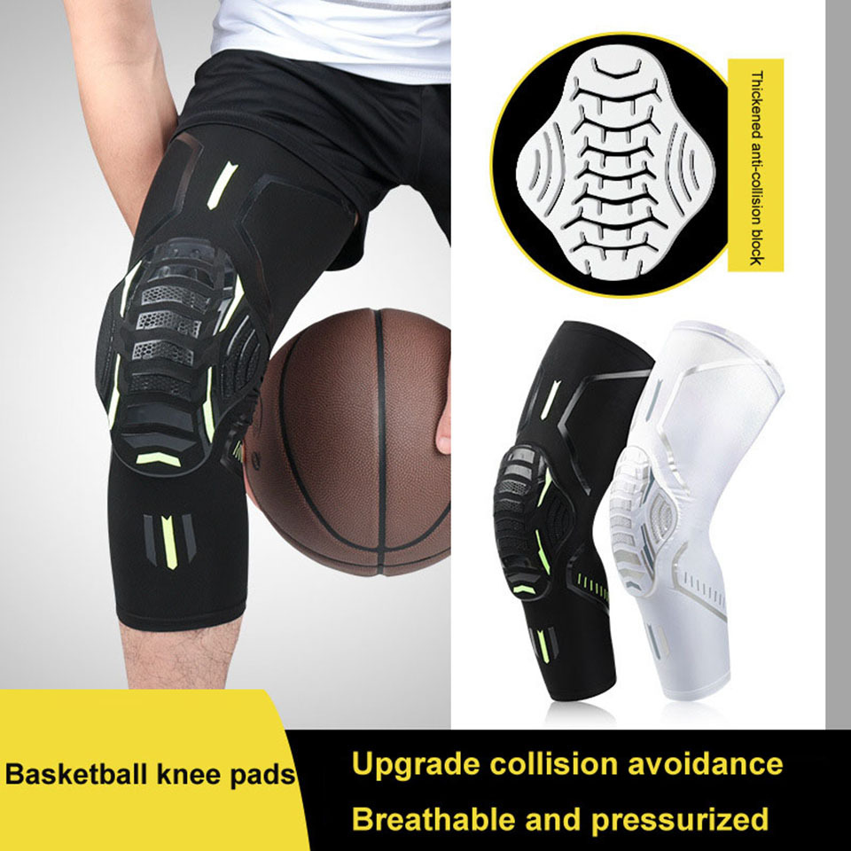 Coolomg Protective Knee Pads Basketball Volleyball Football Crashproof Antislip (1Pair) Black S