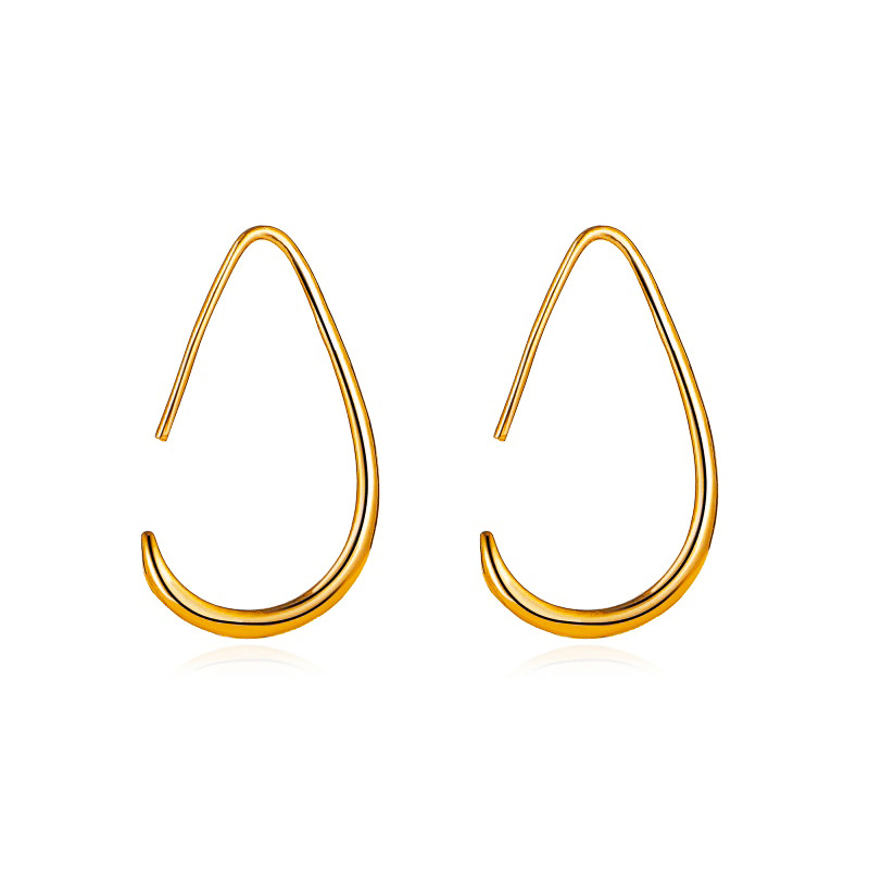 

Gorgeous Lightweight Teardrop Earrings - Perfect Gift For Girls - Golden Plated/platinum Large Oval Pull Earrings!