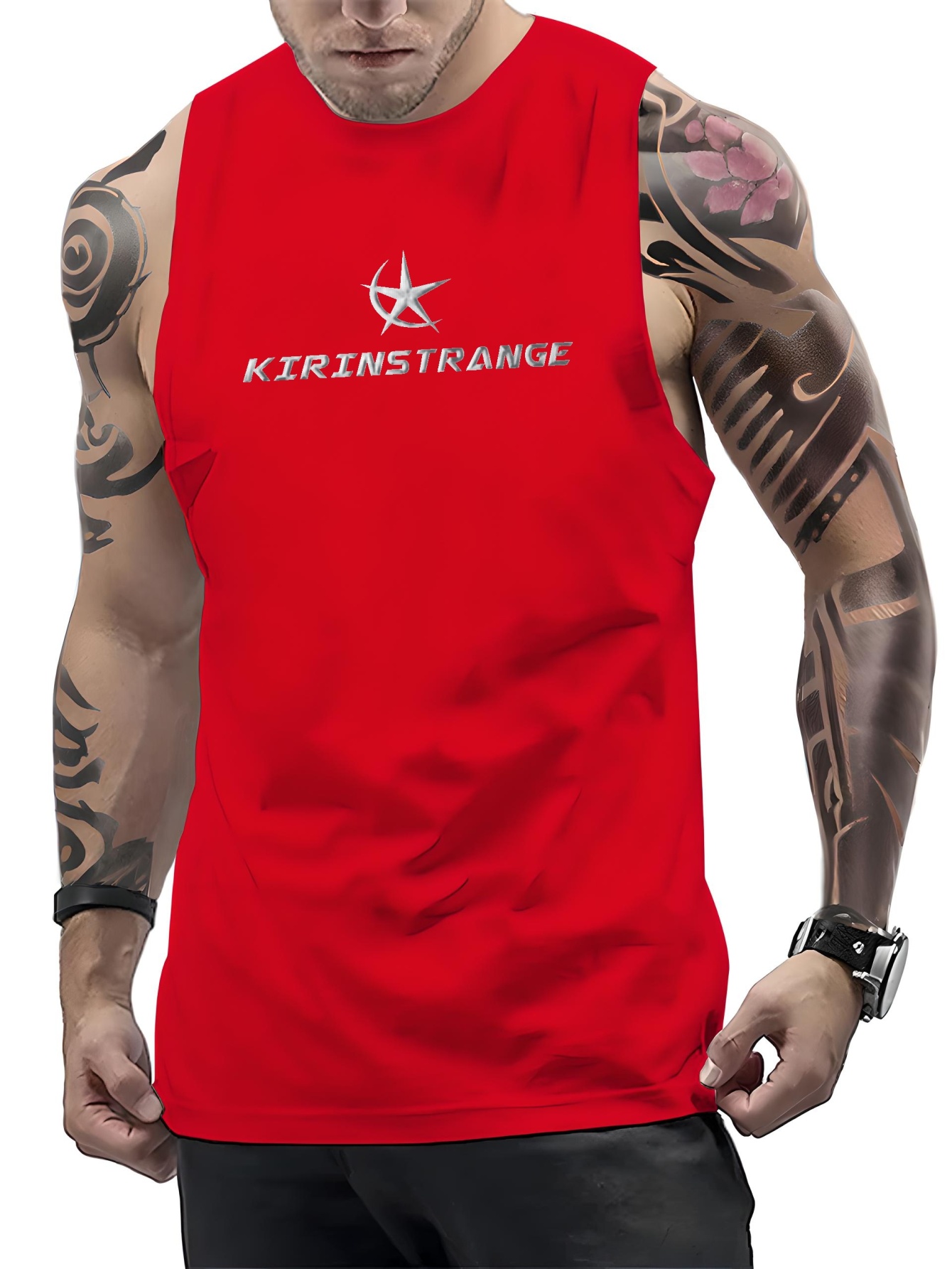 Plus Size Mens Casual Trendy Graphic Print Sleeveless Tank Temu