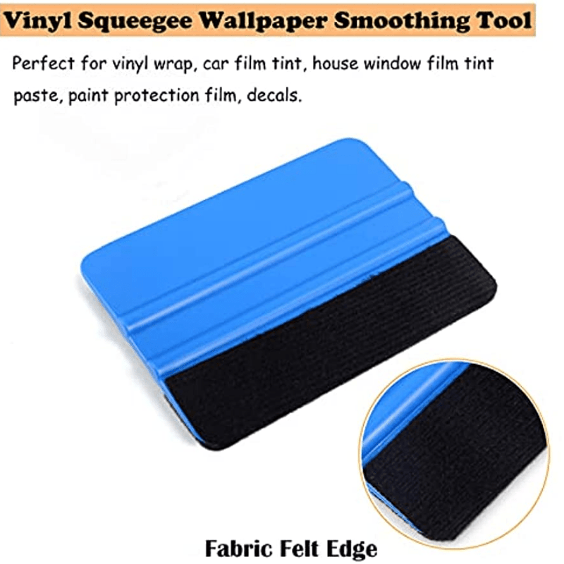 Vinyl Scraper Squeegee Tool With Fabric Felt Edge Window - Temu