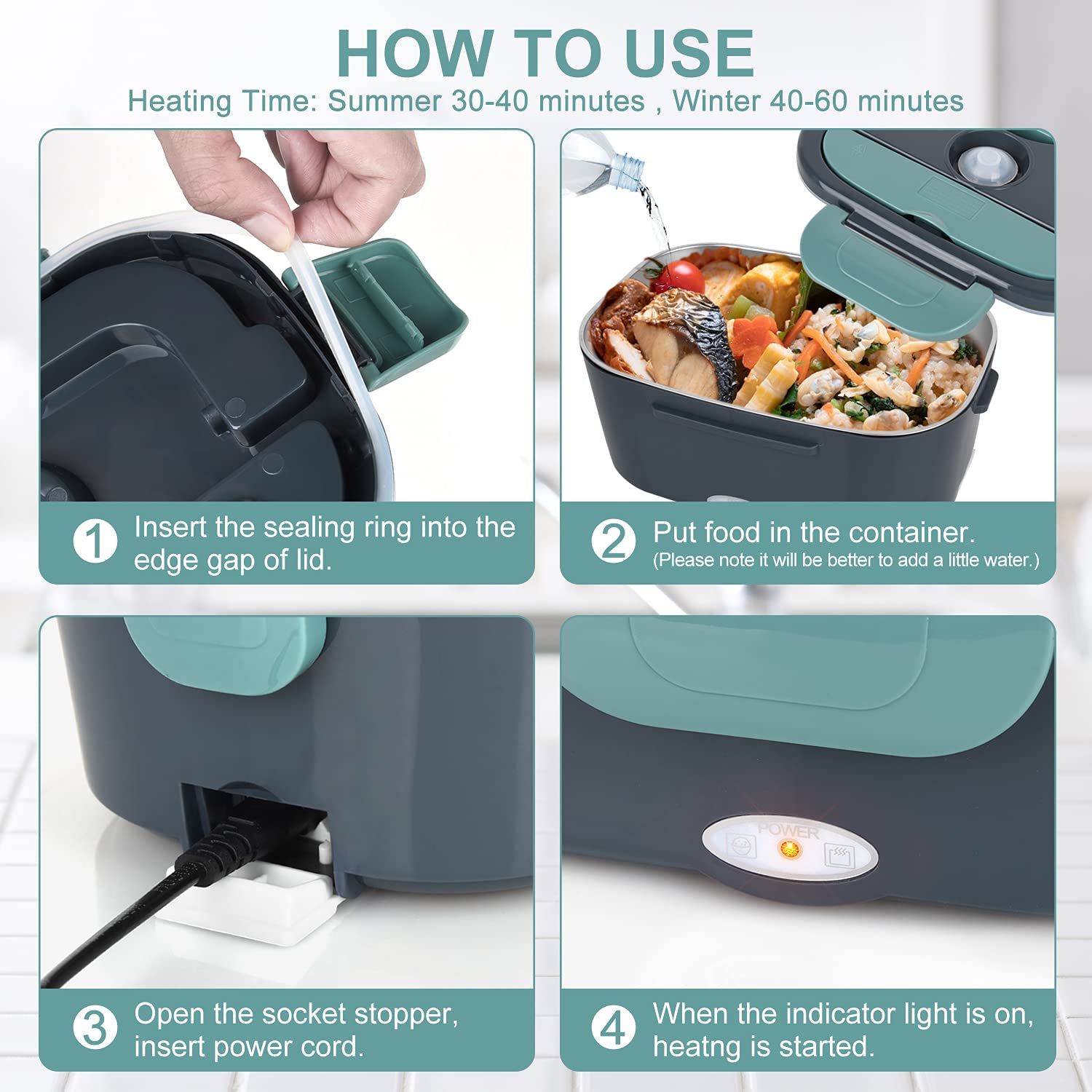 Portable Electric Lunch Box: Keep Your Food Hot On the go - Temu