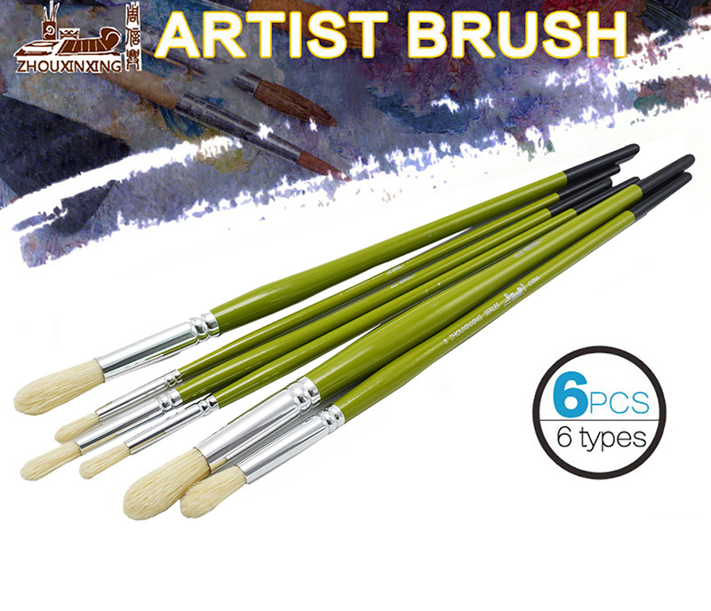 Hard Pig 's Bristles Artist Oil Painting Brushes Long Birch - Temu