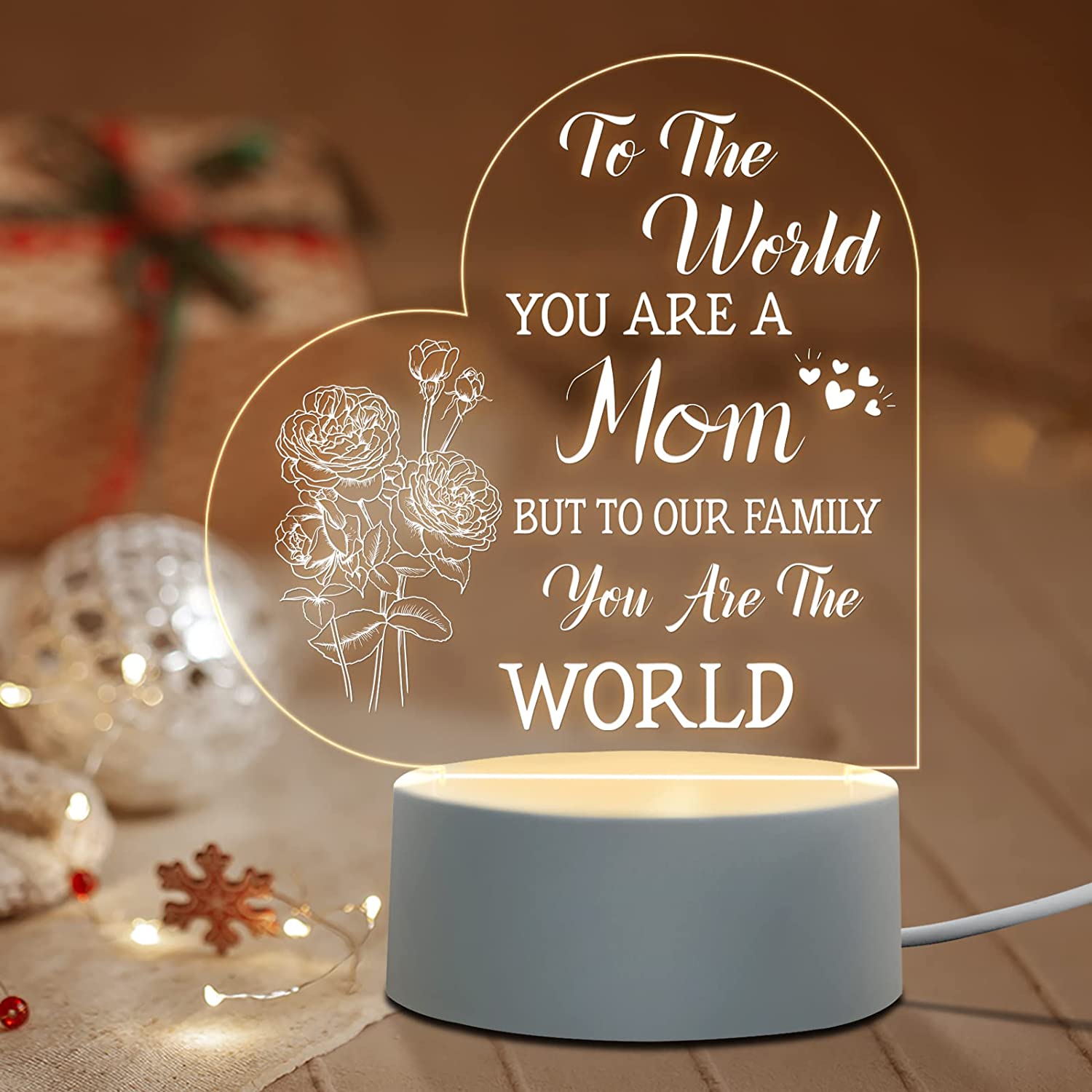 Gifts For Mom 3d Acrylic Nightlight Engraved Night Lights - Temu