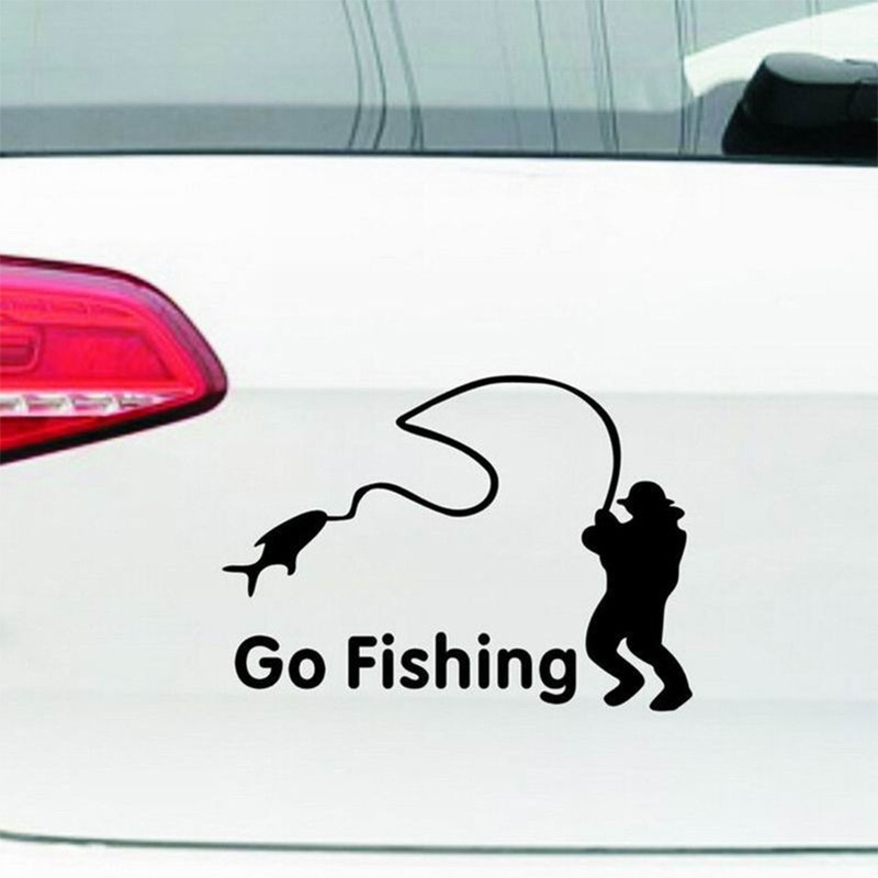 Car Stickers Go Fishing Tyling Funny Auto Vinyl Fisherman - Temu
