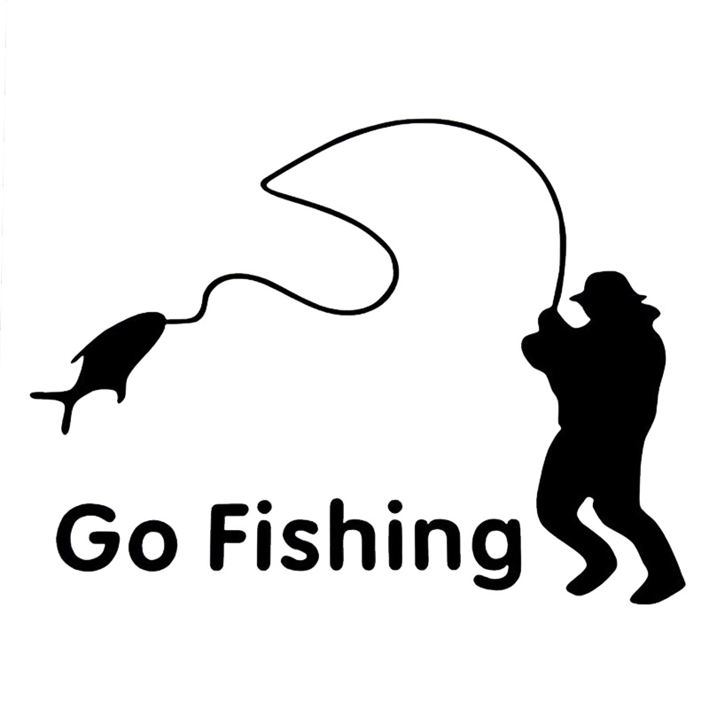 Car Stickers Go Fishing Tyling Funny Auto Vinyl Fisherman - Temu