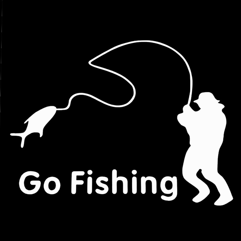 Car Stickers Go Fishing Tyling Funny Auto Vinyl Fisherman - Temu