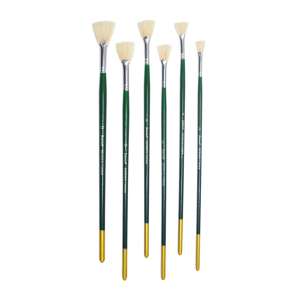 Oil Painting Brushes With Pig Bristles Perfect For Acrylic - Temu