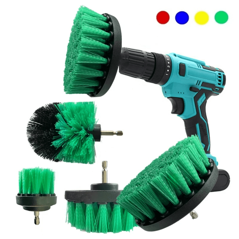Drill Brush Attachment Set - Power Scrubber Cleaning Kit For Bathroom,  Kitchen, Car & More! - Temu